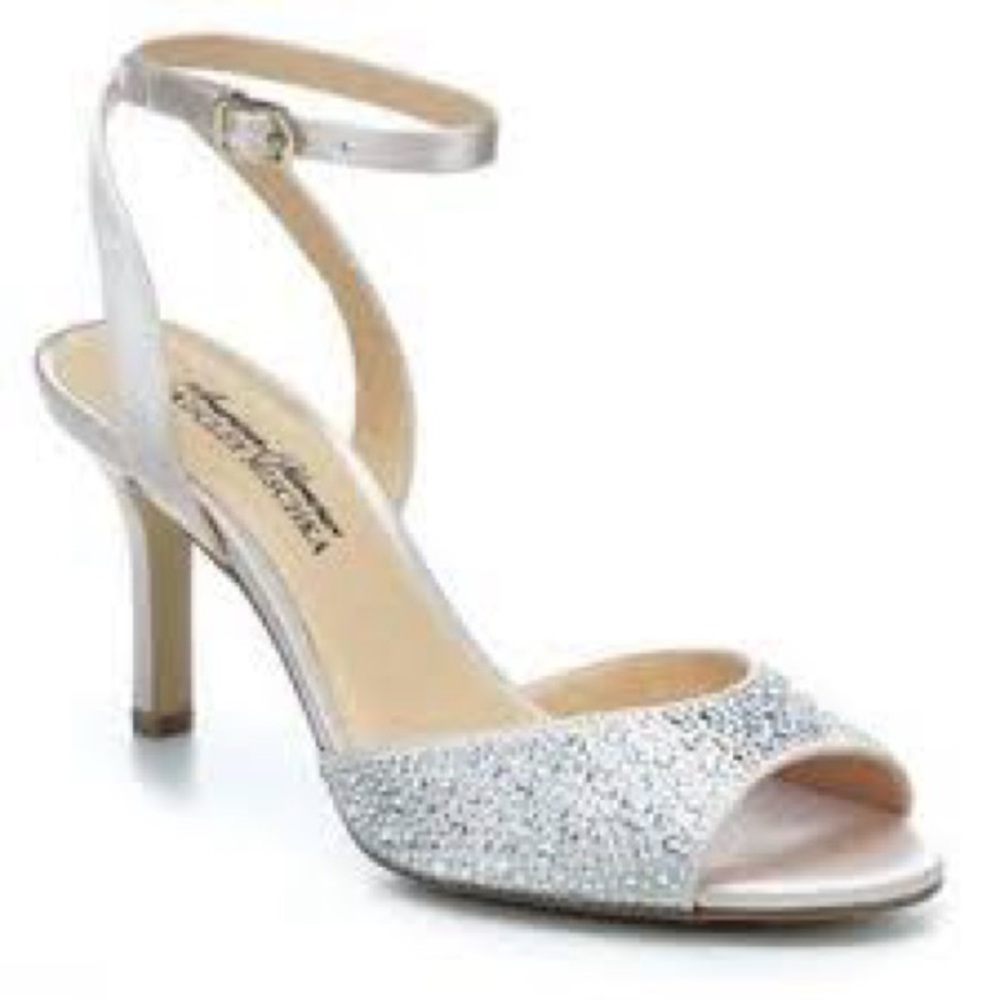 Badgley Mischka Glittering Silver Heels